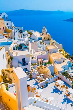 Fly with us to Santorini